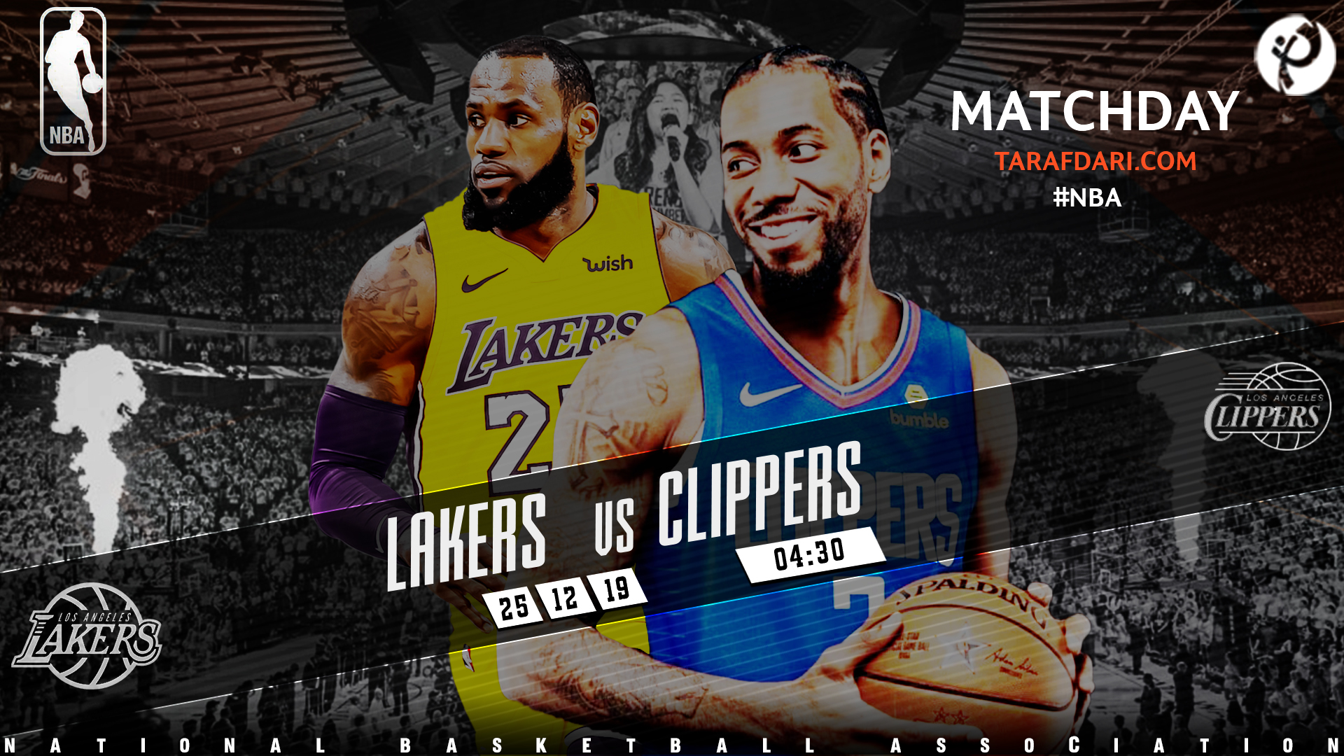 بسکتبال NBA-لس آنجلس لیکرز-لس آنجلس کلیپرز-nba basketball-los angeles lakers-los angeles clippers