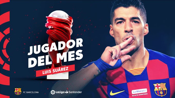 لوئیس سوارز - Luis Suarez - لالیگا - برترین بازیکن ماه - بارسلونا