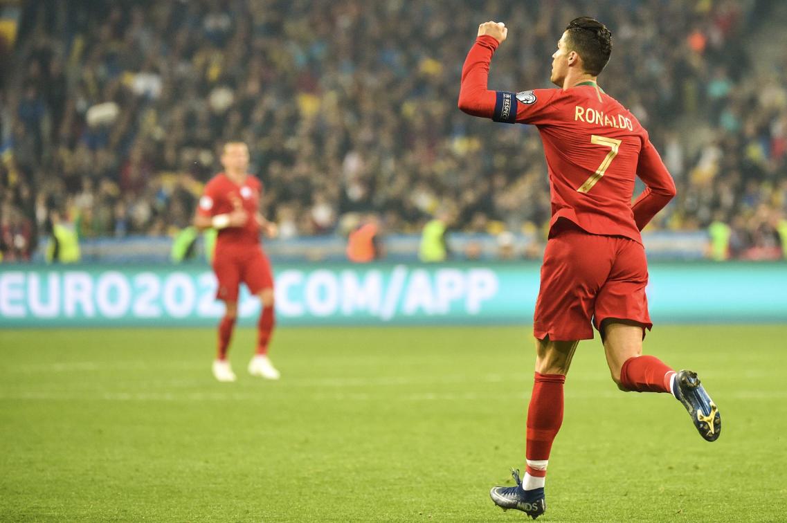 تیم ملی پرتغال - گلزنی مقابل اوکراین - هفتصدمین گل دوران حرفه ای - مقدماتی یورو 2020